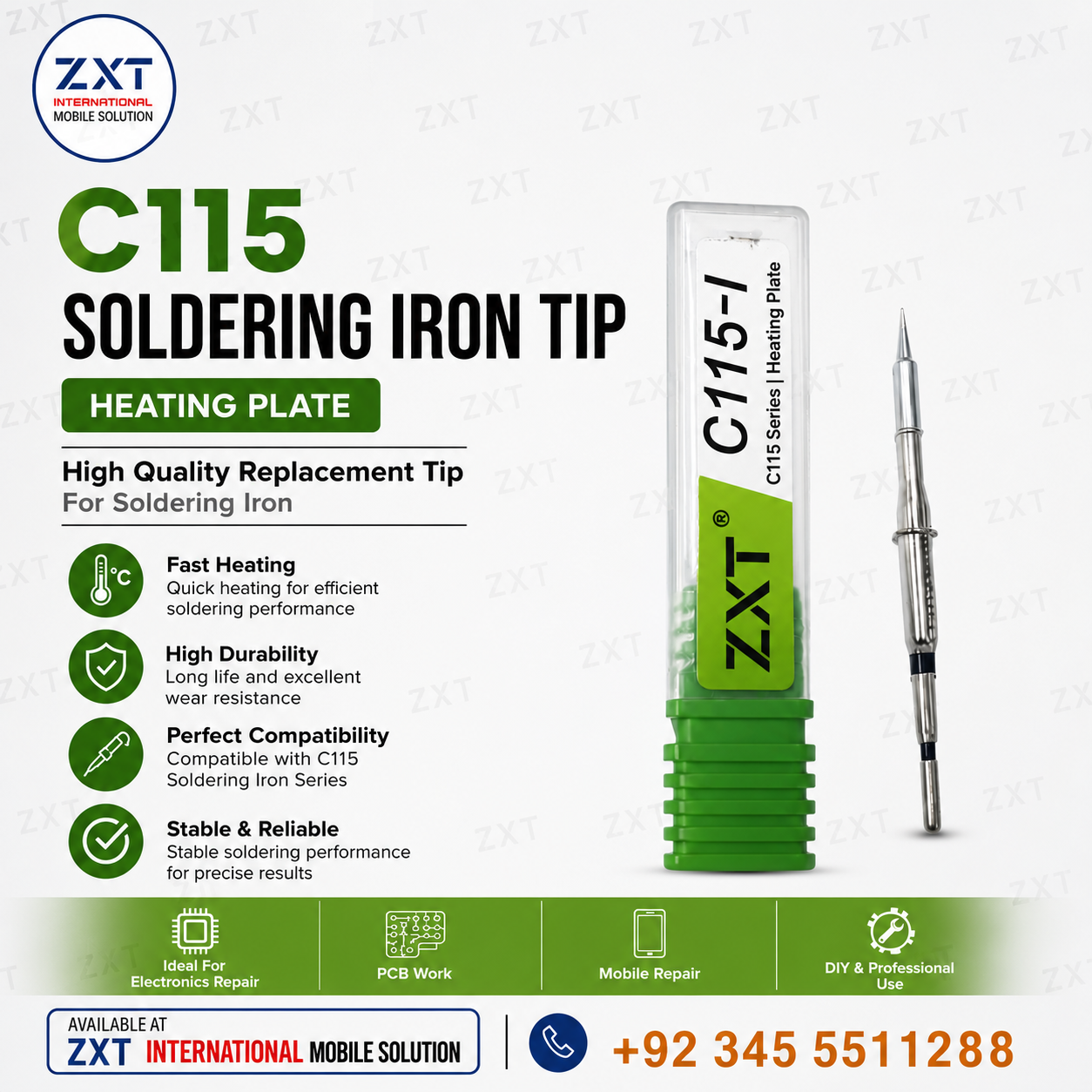 C115-I Soldering Iron Tips for C115 Soldering Station Handle - Image 1