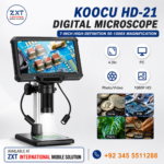 Koocu HD-21 7-Inch LCD Digital Microscope 50-1000X for PCB & Mobile Repair