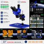 Mechanic D80T 8-80X Trinocular Stereo Microscope with Big Base